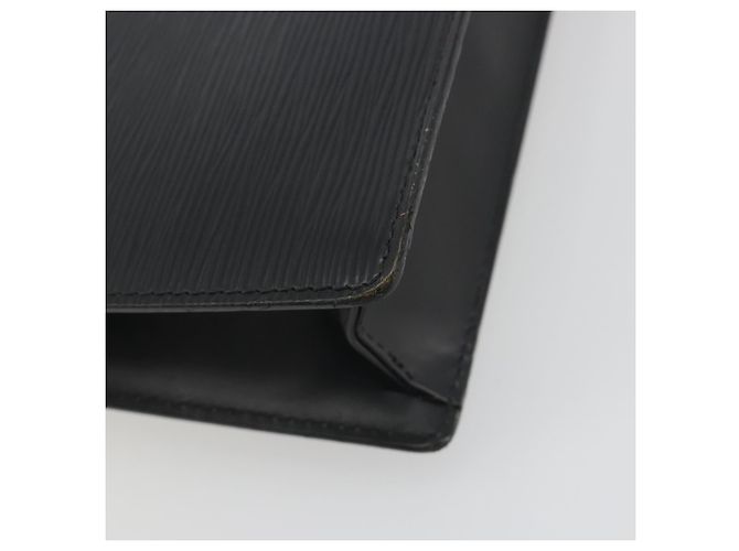 LOUIS VUITTON Epi Serie Dragonne Clutch Bag Black Noir M52612 LV Auth ep15521 Nero - vista 16