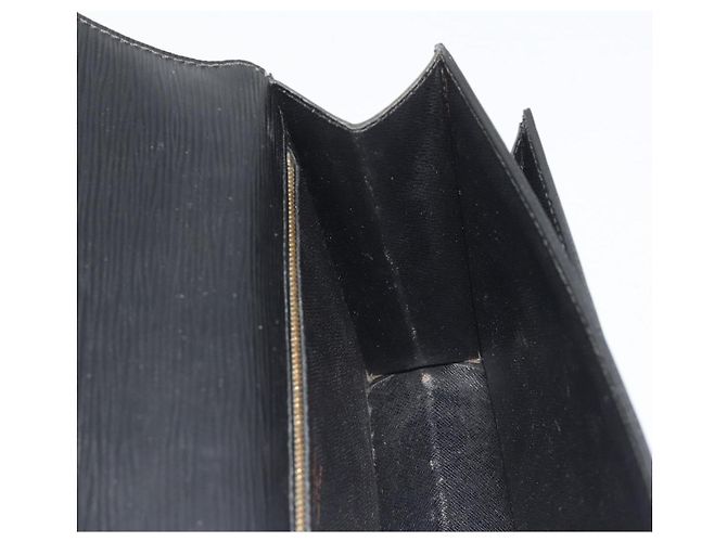 LOUIS VUITTON Epi Serie Dragonne Clutch Bag Black Noir M52612 LV Auth ep15521 Nero - vista 19