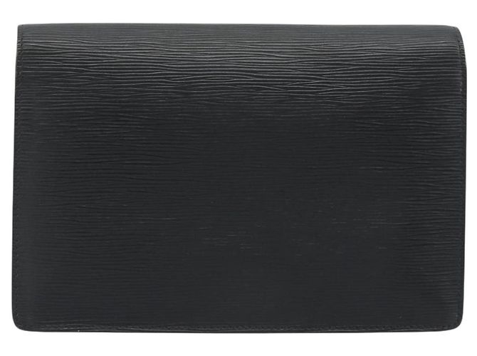 LOUIS VUITTON Epi Serie Dragonne Clutch Bag Black Noir M52612 LV Auth ep15521 Nero - vista 2