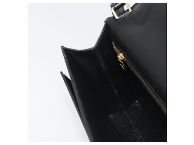 LOUIS VUITTON Epi Serie Dragonne Clutch Bag Black Noir M52612 LV Auth ep15521 Nero - vista 20