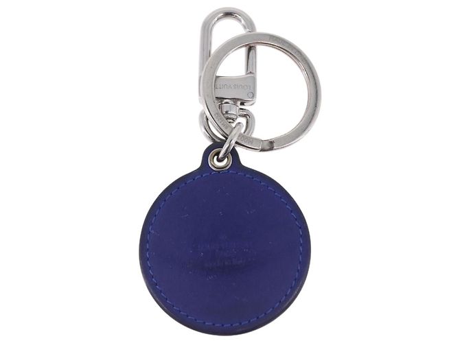 LOUIS VUITTON Portachiavi LV Padded Circle Metal Blue Silver M00744 Auth ka5451 - vista 5