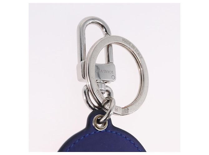 LOUIS VUITTON Portachiavi LV Padded Circle Metal Blue Silver M00744 Auth ka5451 - vista 7