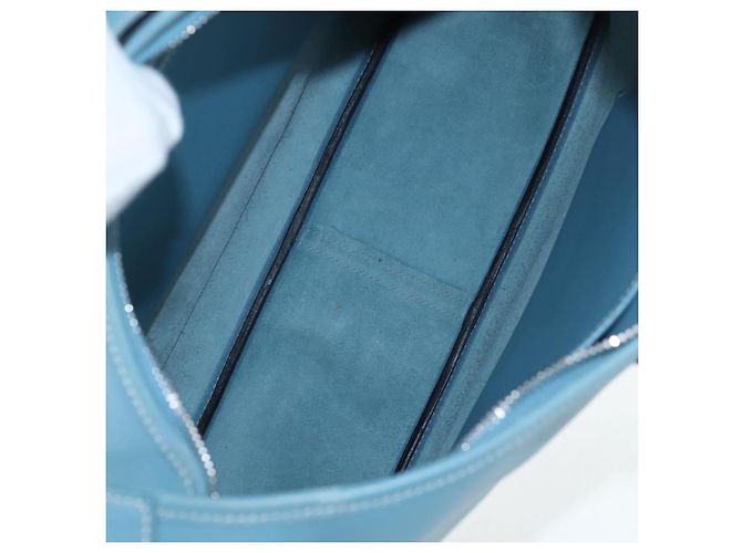 Hermès HERMES Trim 38 Borsa a tracolla in pelle azzurro chiaro argento Auth 191823M Blu chiaro - vista 10