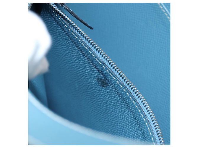 Hermès HERMES Trim 38 Borsa a tracolla in pelle azzurro chiaro argento Auth 191823M Blu chiaro - vista 11