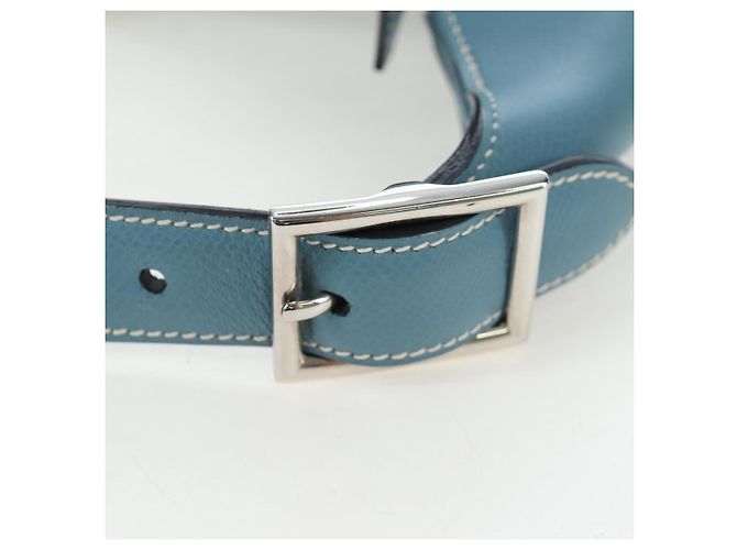 Hermès HERMES Trim 38 Borsa a tracolla in pelle azzurro chiaro argento Auth 191823M Blu chiaro - vista 14