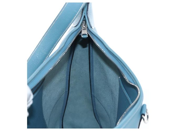 Hermès HERMES Trim 38 Borsa a tracolla in pelle azzurro chiaro argento Auth 191823M Blu chiaro - vista 23