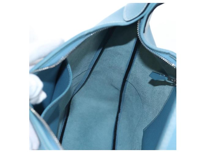 Hermès HERMES Trim 38 Borsa a tracolla in pelle azzurro chiaro argento Auth 191823M Blu chiaro - vista 24