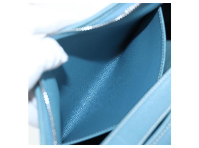Hermès HERMES Trim 38 Borsa a tracolla in pelle azzurro chiaro argento Auth 191823M Blu chiaro - vista 25