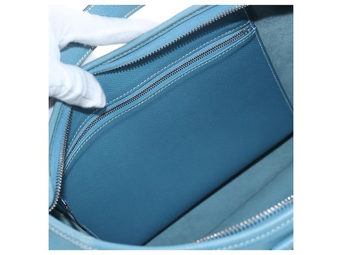 Hermès HERMES Trim 38 Borsa a tracolla in pelle azzurro chiaro argento Auth 191823M Blu chiaro - vista 26