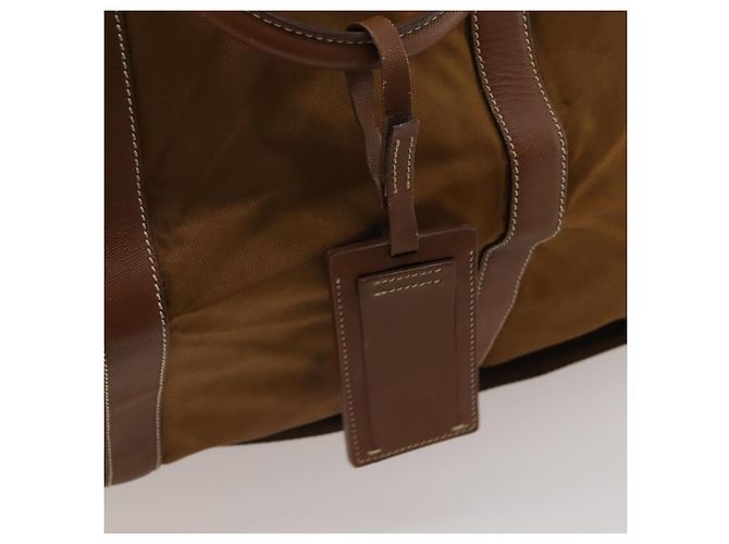 Borsa Boston PRADA Nylon 2way Marrone Argento Auth 189699 - vista 20