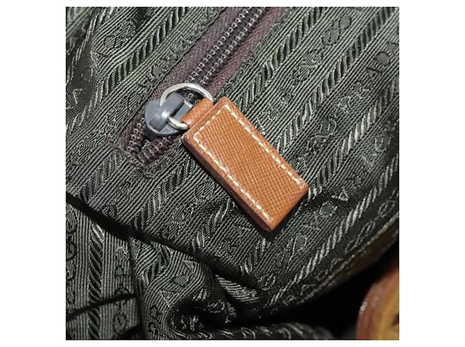 Borsa Boston PRADA Nylon 2way Marrone Argento Auth 189699 - vista 27