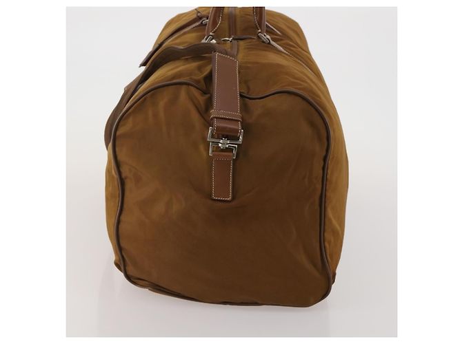 Borsa Boston PRADA Nylon 2way Marrone Argento Auth 189699 - vista 3