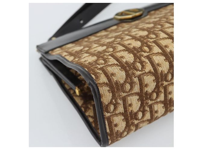 Borsa a tracolla Christian Dior Trotter Canvas Beige Oro Autentica 193146 D'oro - vista 14