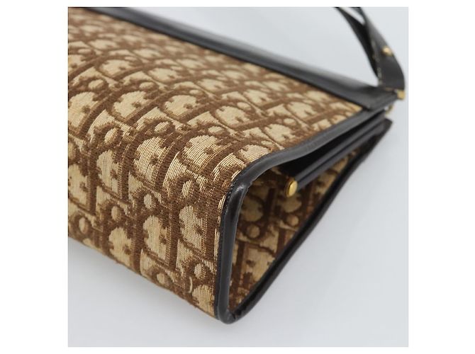 Borsa a tracolla Christian Dior Trotter Canvas Beige Oro Autentica 193146 D'oro - vista 15