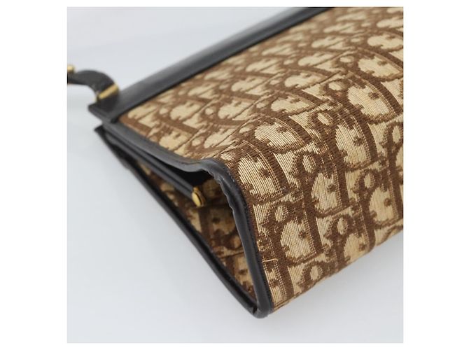 Borsa a tracolla Christian Dior Trotter Canvas Beige Oro Autentica 193146 D'oro - vista 16