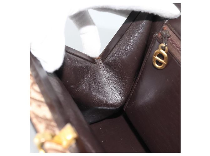 Borsa a tracolla Christian Dior Trotter Canvas Beige Oro Autentica 193146 D'oro - vista 18