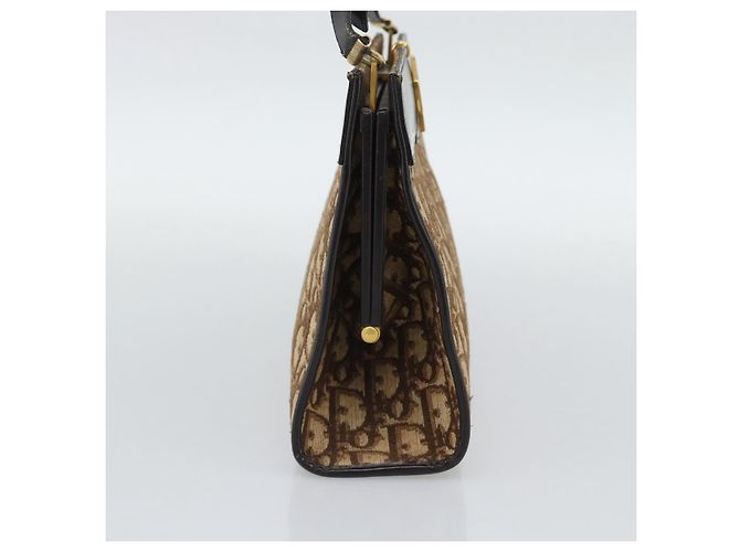 Borsa a tracolla Christian Dior Trotter Canvas Beige Oro Autentica 193146 D'oro - vista 3