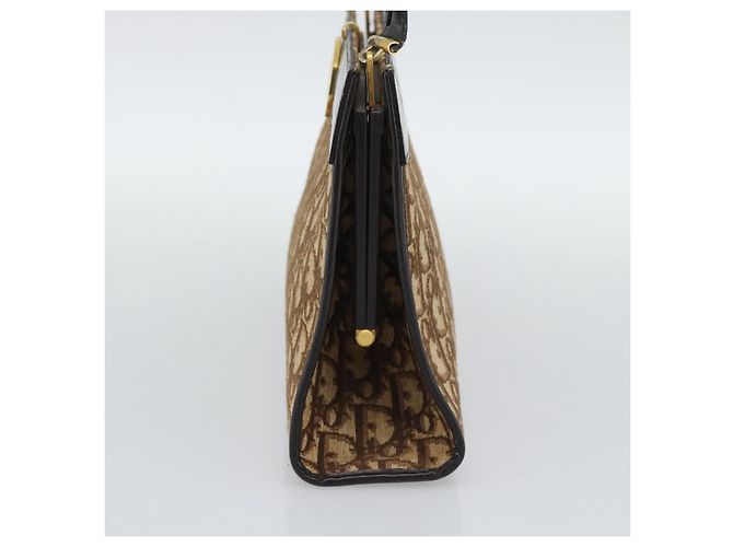 Borsa a tracolla Christian Dior Trotter Canvas Beige Oro Autentica 193146 D'oro - vista 4