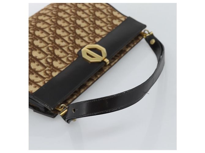 Borsa a tracolla Christian Dior Trotter Canvas Beige Oro Autentica 193146 D'oro - vista 7