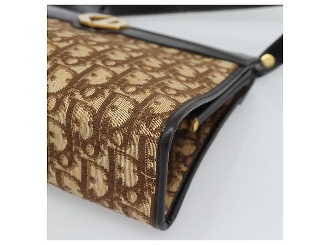 Borsa a tracolla Christian Dior Trotter Canvas Beige Oro Autentica 193146 D'oro - vista 9