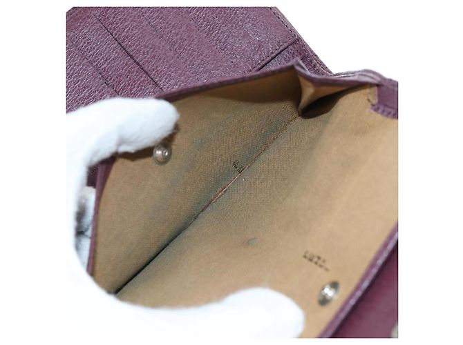 FENDI Zucca Canvas Trifold Wallet Nylon Leather Bordeaux Silver Auth am12141V - view 11