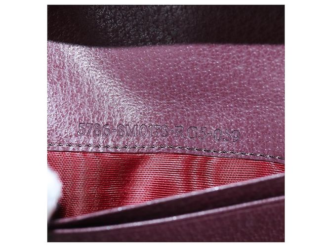 FENDI Zucca Canvas Trifold Wallet Nylon Leather Bordeaux Silver Auth am12141V - view 12