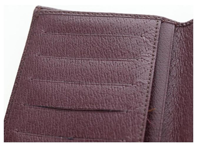 FENDI Zucca Canvas Trifold Wallet Nylon Leather Bordeaux Silver Auth am12141V - view 20
