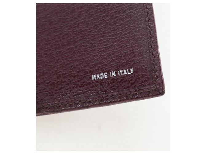 FENDI Zucca Canvas Trifold Wallet Nylon Leather Bordeaux Silver Auth am12141V - view 22