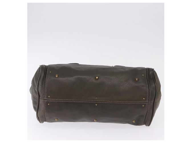 Chloé Borsa Chloe Paddington in Pelle Khaki Silver gold Auth am12204V Argento D'oro Cachi - vista 5