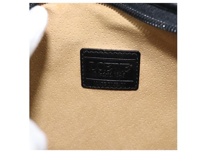 LOEWE Anagram Clutch Bag Canvas Schwarz Goldfarben Auth ep15245 - Ansicht 10