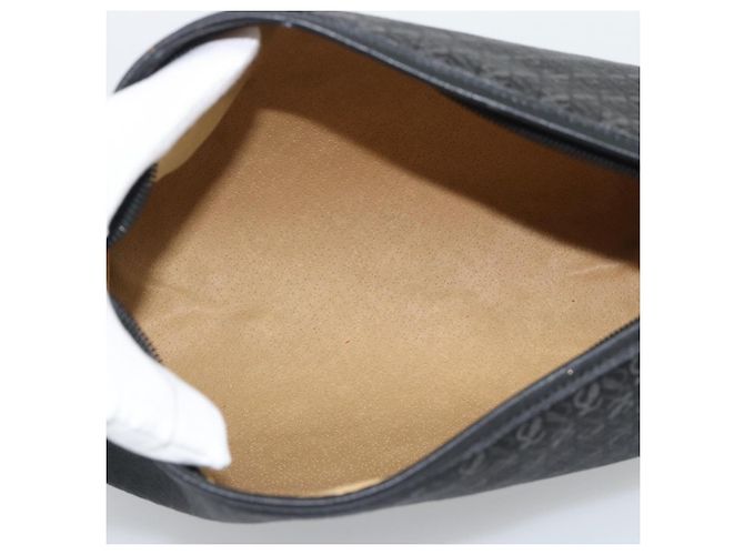 LOEWE Anagram Clutch Bag Canvas Schwarz Goldfarben Auth ep15245 - Ansicht 11