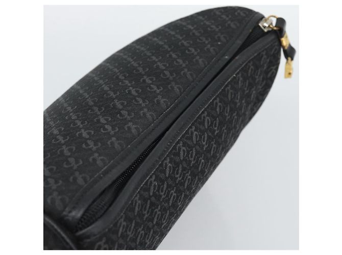 LOEWE Anagram Clutch Bag Canvas Schwarz Goldfarben Auth ep15245 - Ansicht 5