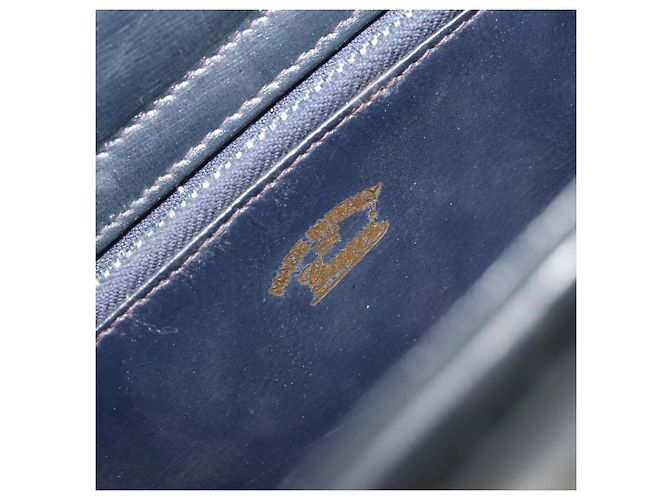 Borsa a Spalla GUCCI Micro GG Canvas Navy Gold Tone Auth ep15230 Blu navy - vista 11