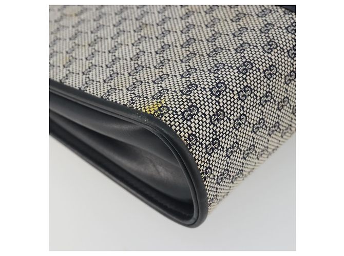 Borsa a Spalla GUCCI Micro GG Canvas Navy Gold Tone Auth ep15230 Blu navy - vista 17