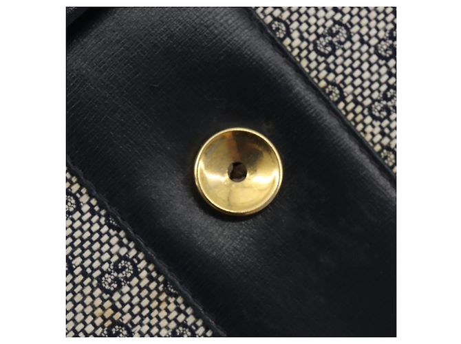 Borsa a Spalla GUCCI Micro GG Canvas Navy Gold Tone Auth ep15230 Blu navy - vista 19