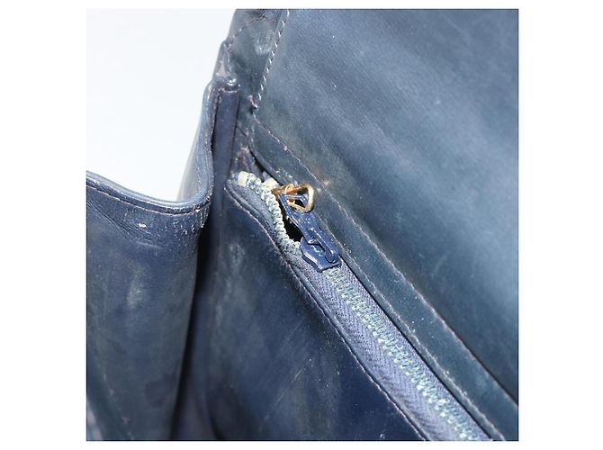 Borsa a Spalla GUCCI Micro GG Canvas Navy Gold Tone Auth ep15230 Blu navy - vista 22