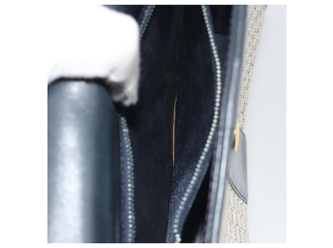 Borsa a Spalla GUCCI Micro GG Canvas Navy Gold Tone Auth ep15230 Blu navy - vista 23
