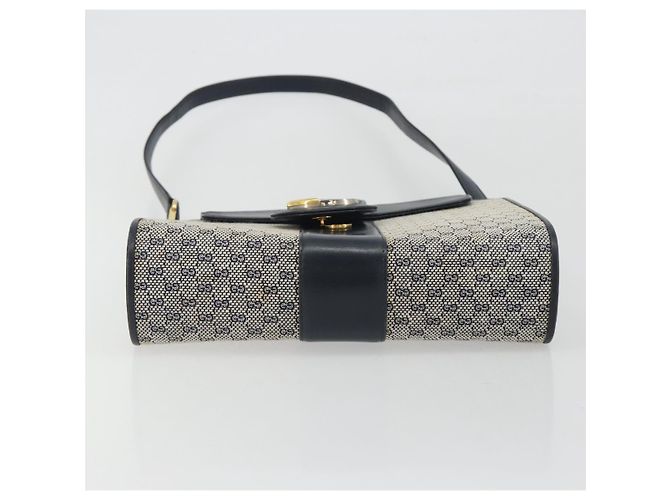 Borsa a Spalla GUCCI Micro GG Canvas Navy Gold Tone Auth ep15230 Blu navy - vista 5