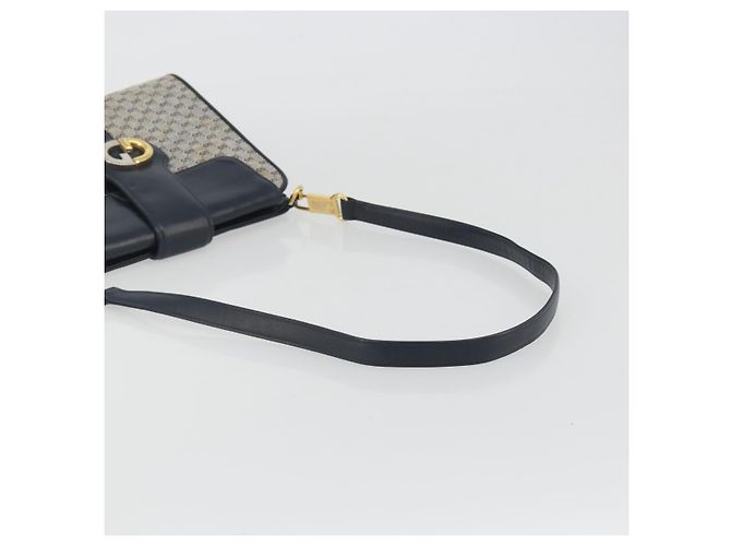 Borsa a Spalla GUCCI Micro GG Canvas Navy Gold Tone Auth ep15230 Blu navy - vista 7