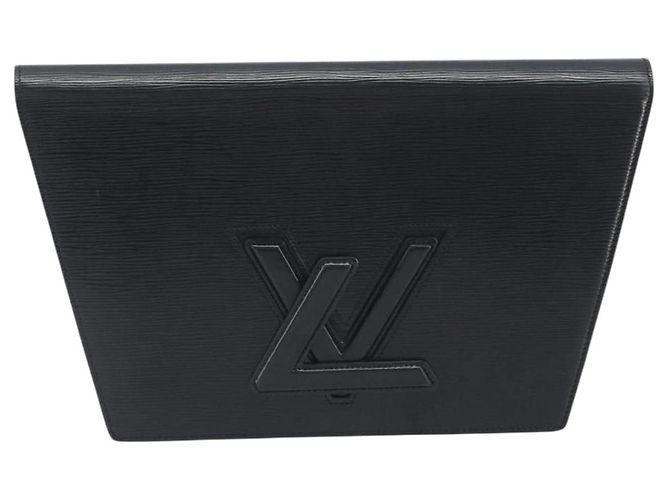 Clutch LOUIS VUITTON Epi Trapeze Black M80165 LV Auth ep15536A Nero - vista 13