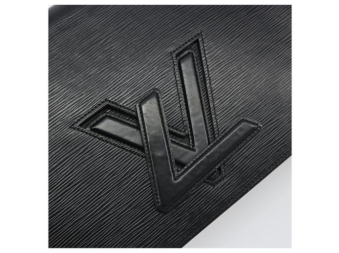 Clutch LOUIS VUITTON Epi Trapeze Black M80165 LV Auth ep15536A Nero - vista 8