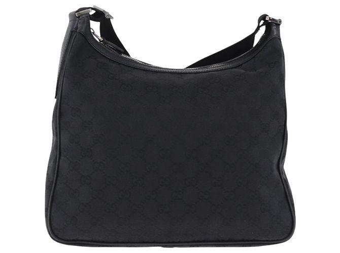 Borsa a Spalla GUCCI GG Canvas Nera Argento 131211 Auth 193541 Nero - vista 2