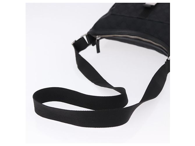 Borsa a Spalla GUCCI GG Canvas Nera Argento 131211 Auth 193541 Nero - vista 7