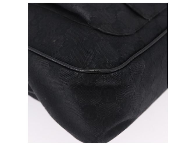Borsa a Spalla GUCCI GG Canvas Nera Argento 131211 Auth 193541 Nero - vista 9