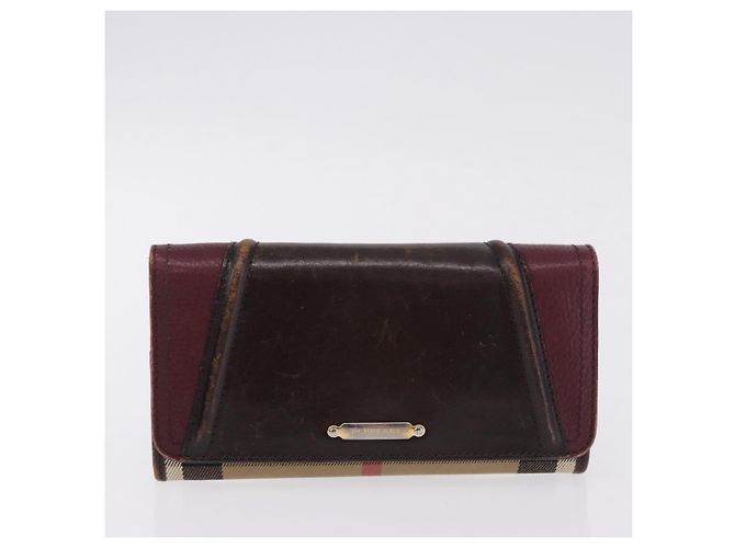 Set di 3 borse Burberry Nova Check Blue Label in nylon, Marrone e Rosso, Autentico am11993 - vista 17