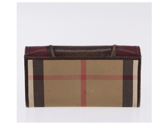 Set di 3 borse Burberry Nova Check Blue Label in nylon, Marrone e Rosso, Autentico am11993 - vista 18