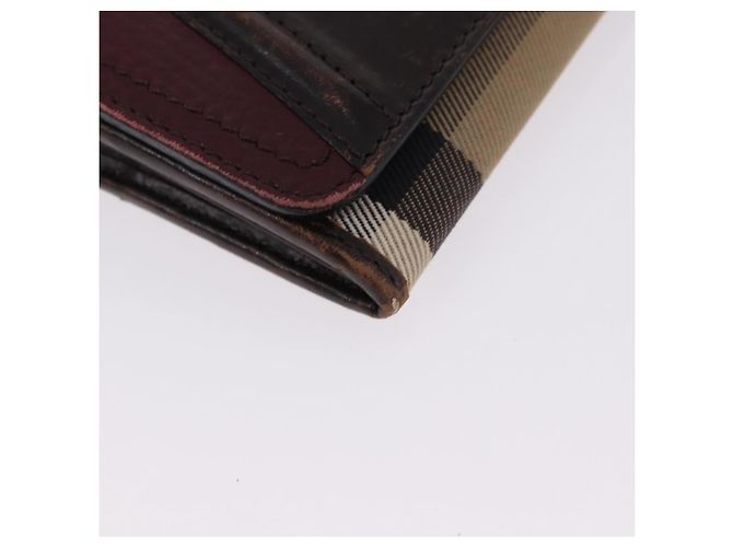 Set di 3 borse Burberry Nova Check Blue Label in nylon, Marrone e Rosso, Autentico am11993 - vista 22