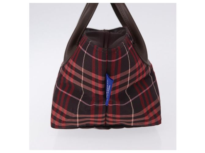 Set di 3 borse Burberry Nova Check Blue Label in nylon, Marrone e Rosso, Autentico am11993 - vista 4