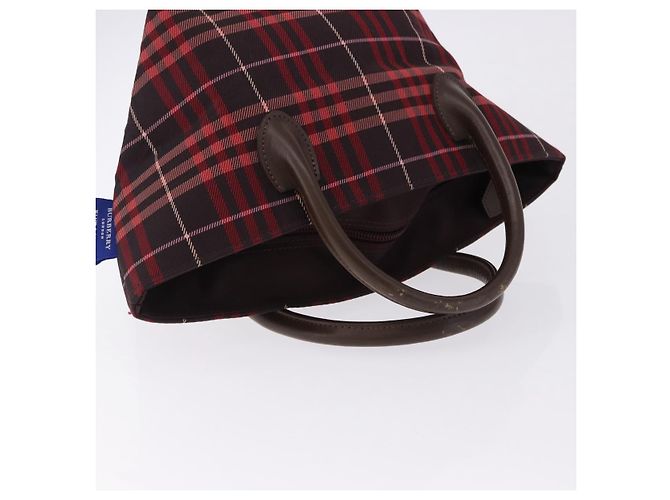 Set di 3 borse Burberry Nova Check Blue Label in nylon, Marrone e Rosso, Autentico am11993 - vista 5