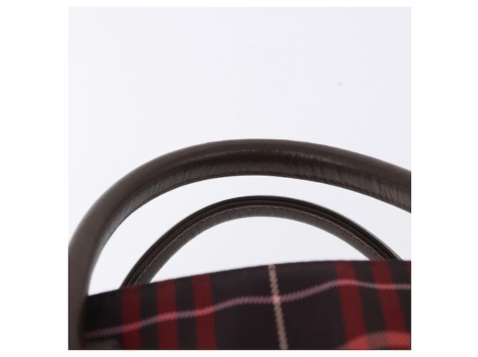 Set di 3 borse Burberry Nova Check Blue Label in nylon, Marrone e Rosso, Autentico am11993 - vista 6